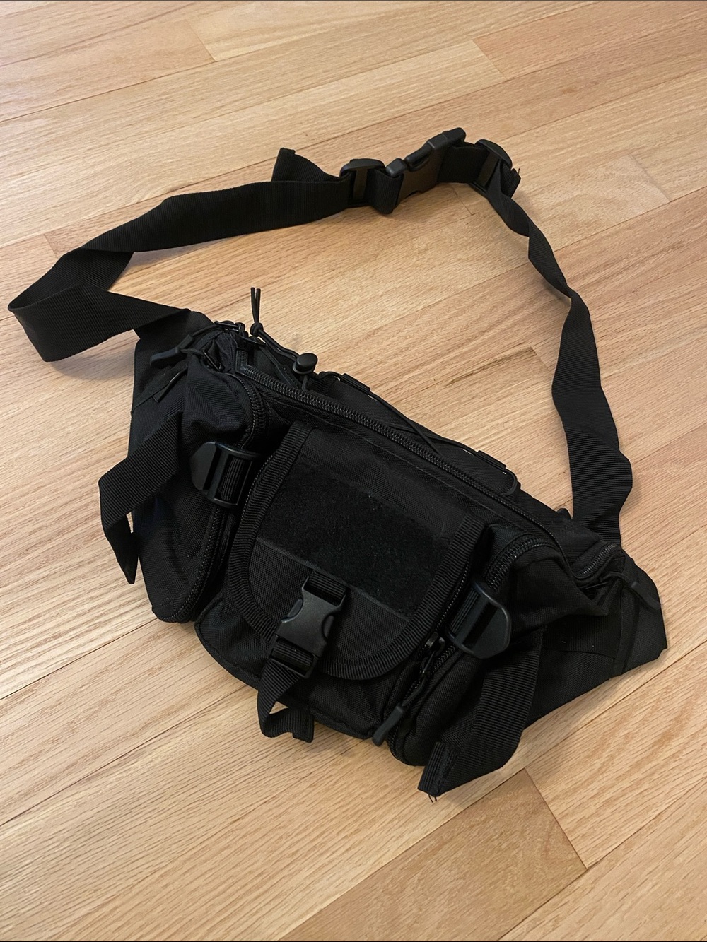 Black Tactical Waist Pack - Men